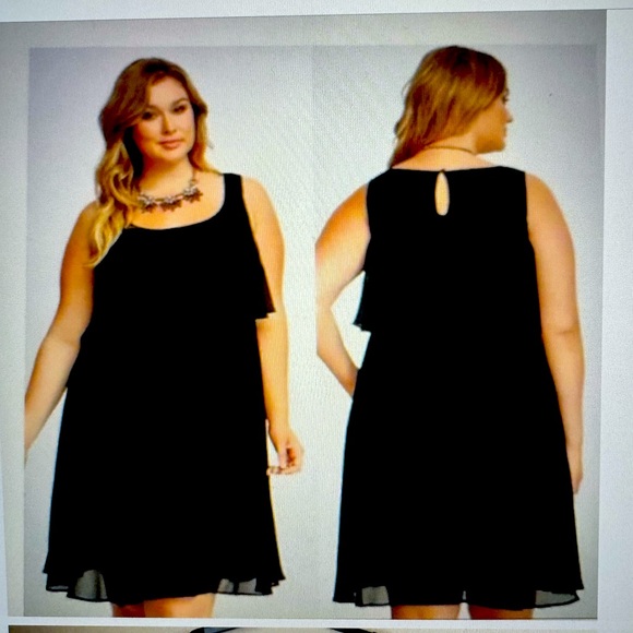 Torrid Two Tiered Black Cocktail, Party, Holiday, dress Plus Size 3 - Picture 1 of 11